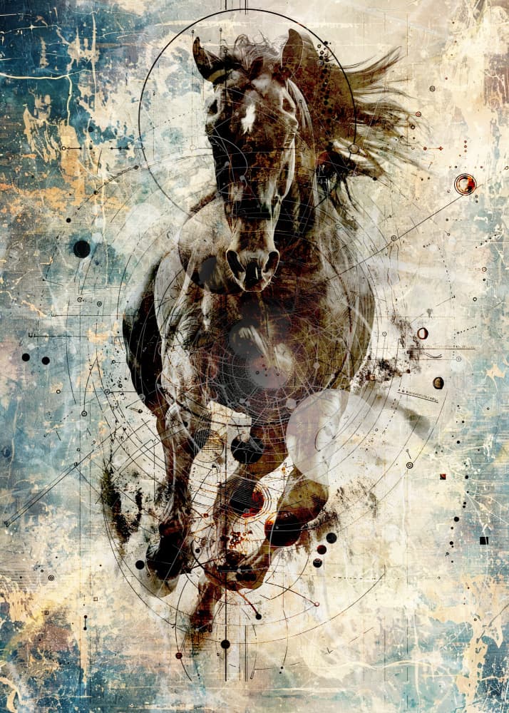 Dark Cosmic Horse by Rafal Kulik — canvas wall art
