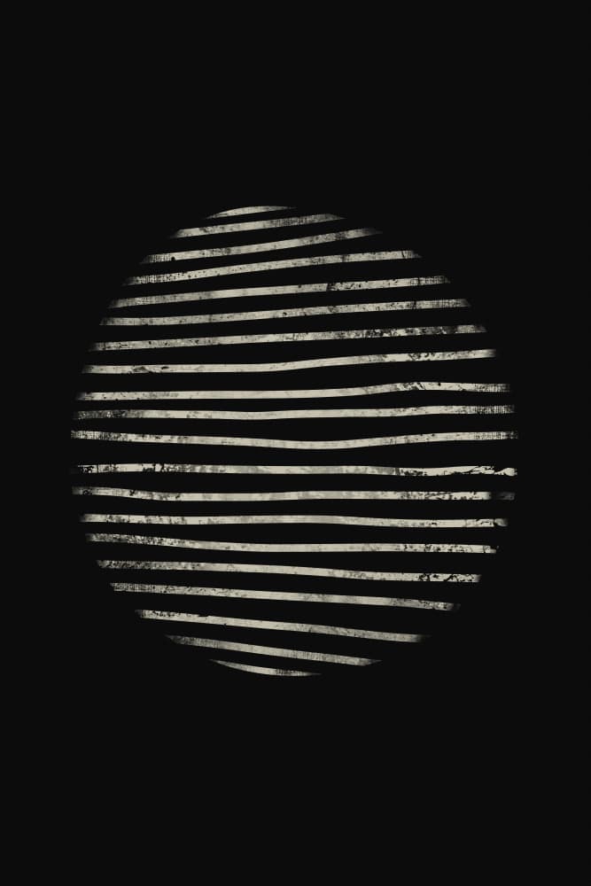 Striped Celestial Orb by Ema Paraschiv — canvas wall art