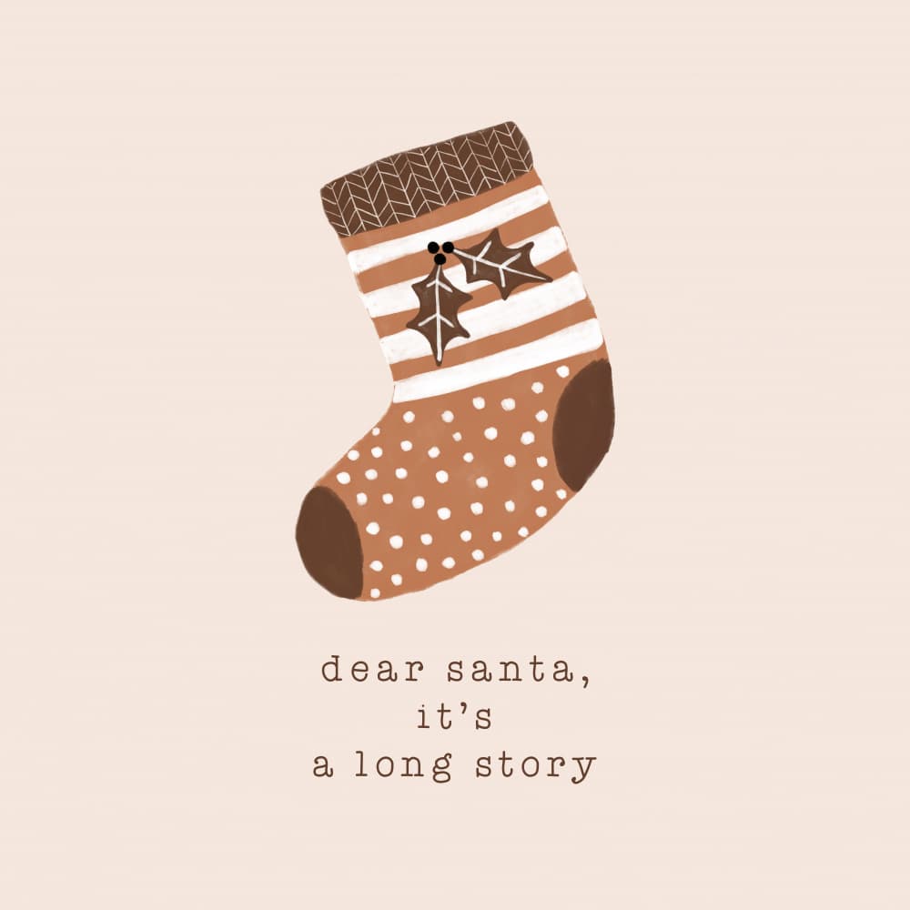 Dear Santa Long Story by Orara Studio — canvas wall art