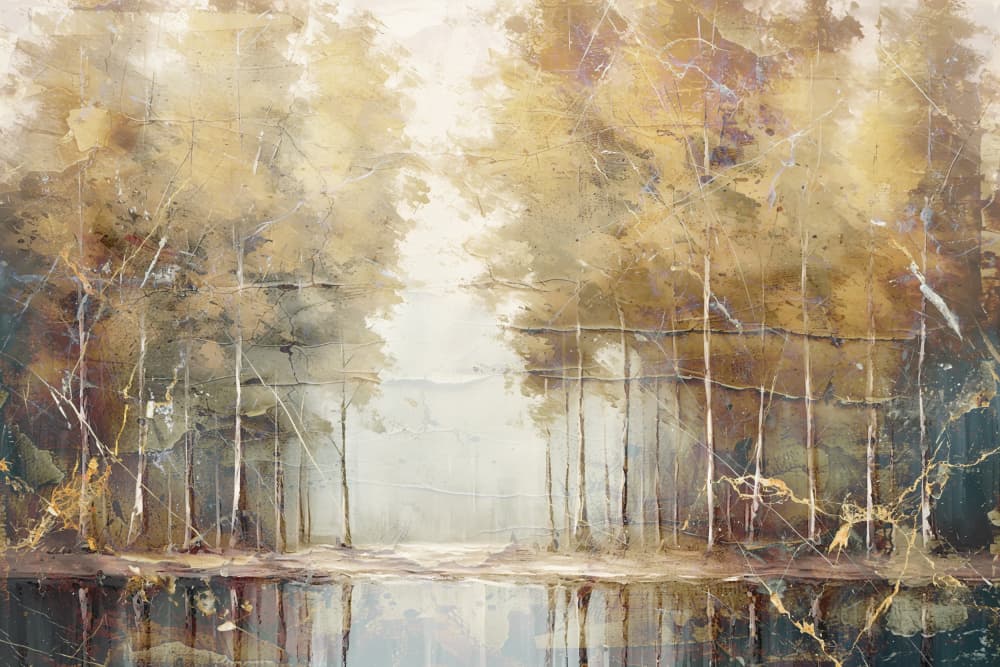 Misty Forest Reflections by Rafal Kulik — canvas wall art
