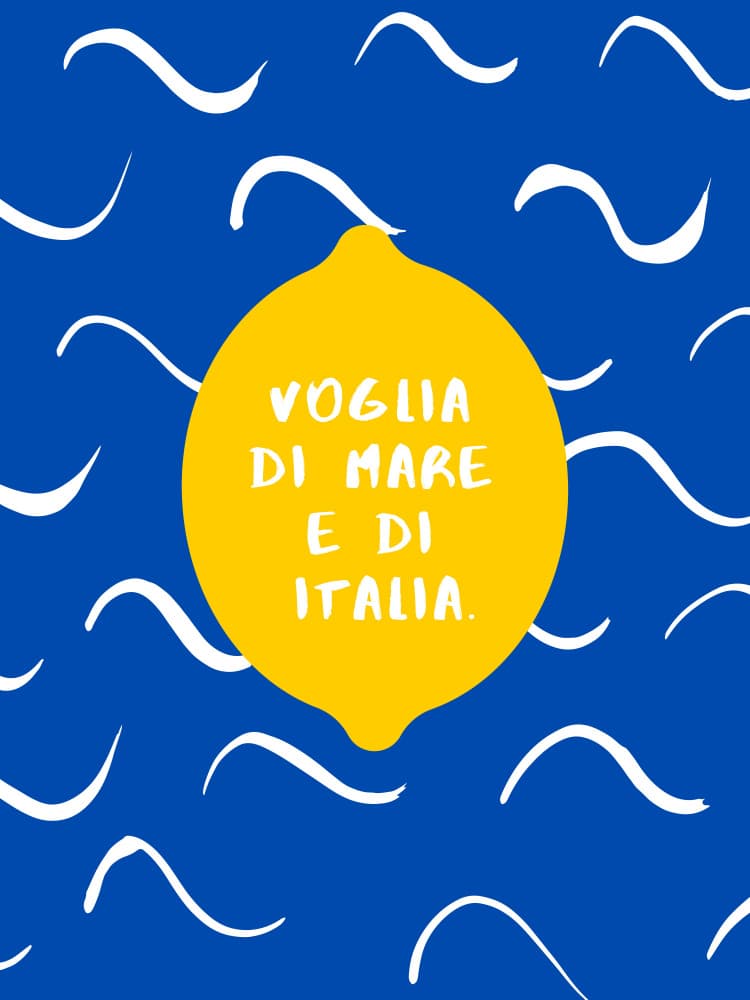 Italian Lemon Waves by Ohkimiko — canvas wall art