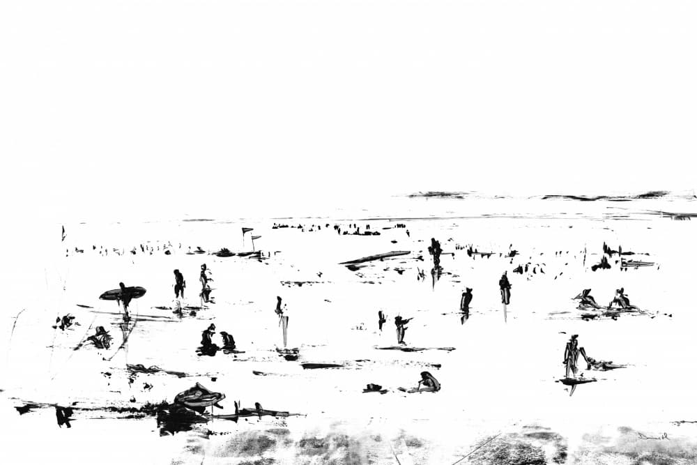 Beach by Dan Hobday — canvas wall art