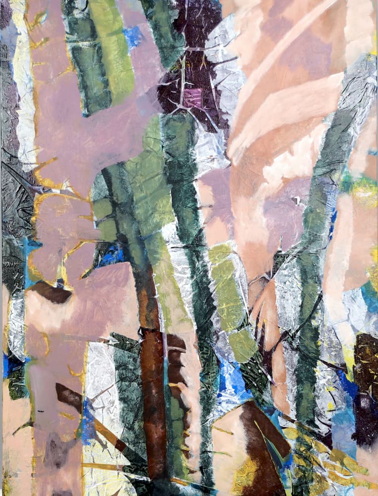 Textured Woodland Abstract by POOVI ART — canvas wall art