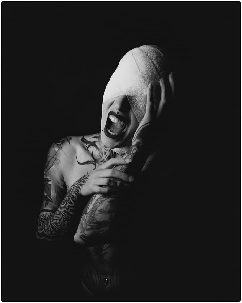Screaming Wrapped Anguish by Christian Kurz — canvas wall art