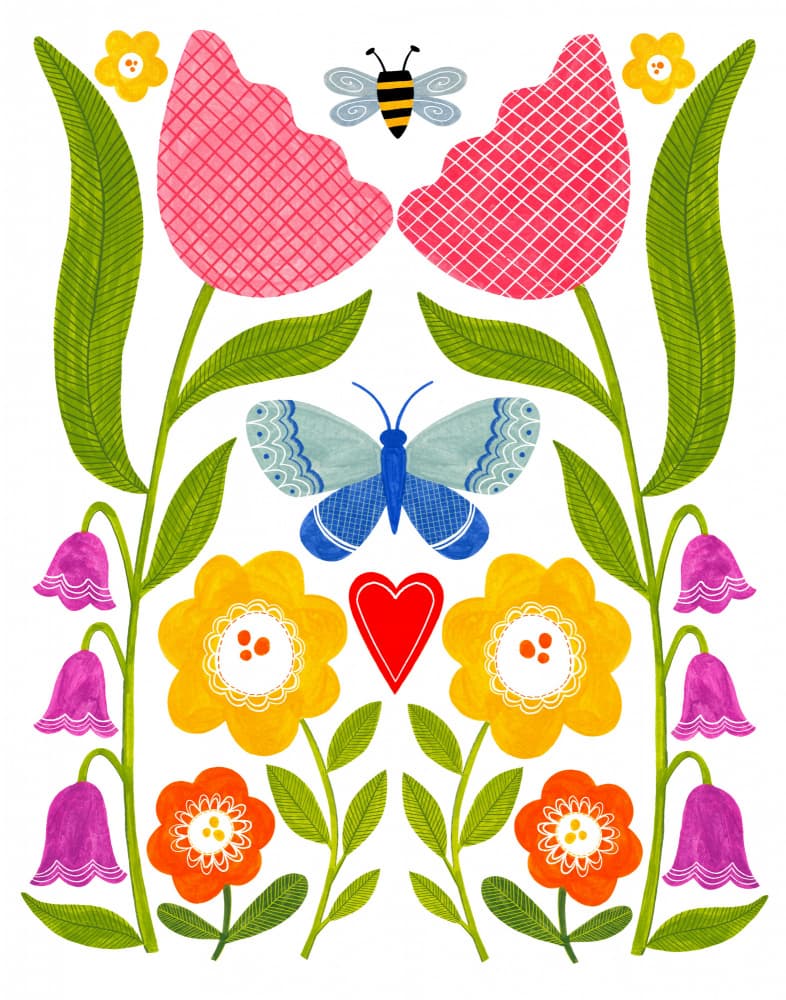 Folk Art Garden by Susan Black — canvas wall art