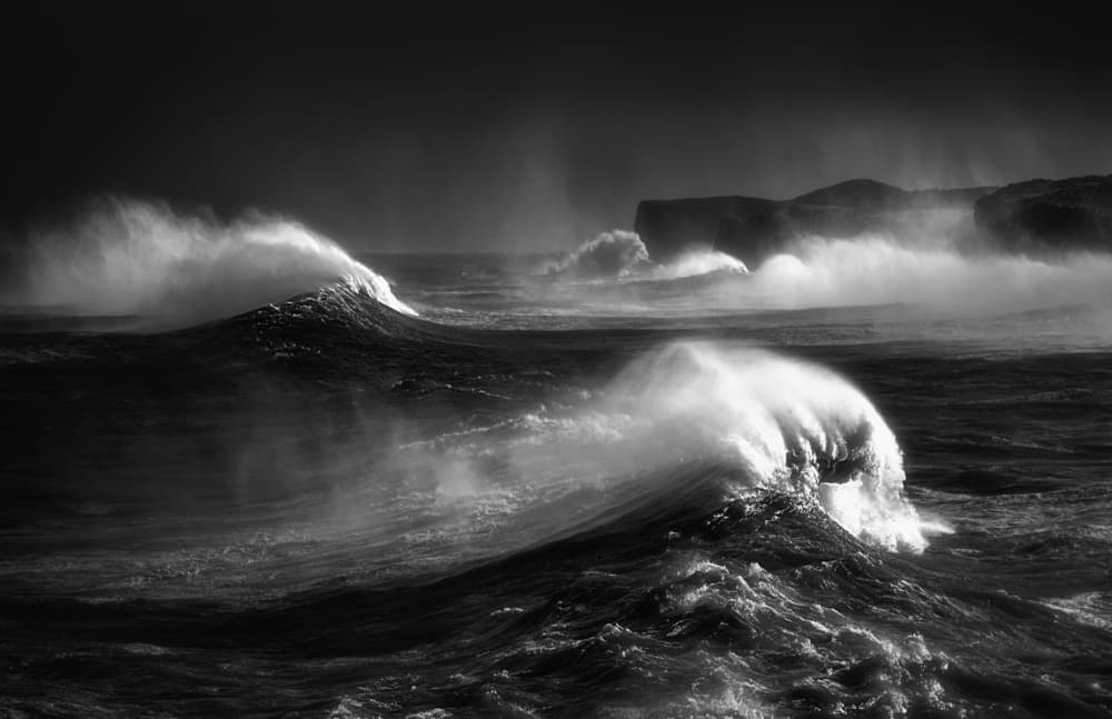 Wild Ocean Waves by Rodrigo Núñez Buj — canvas wall art