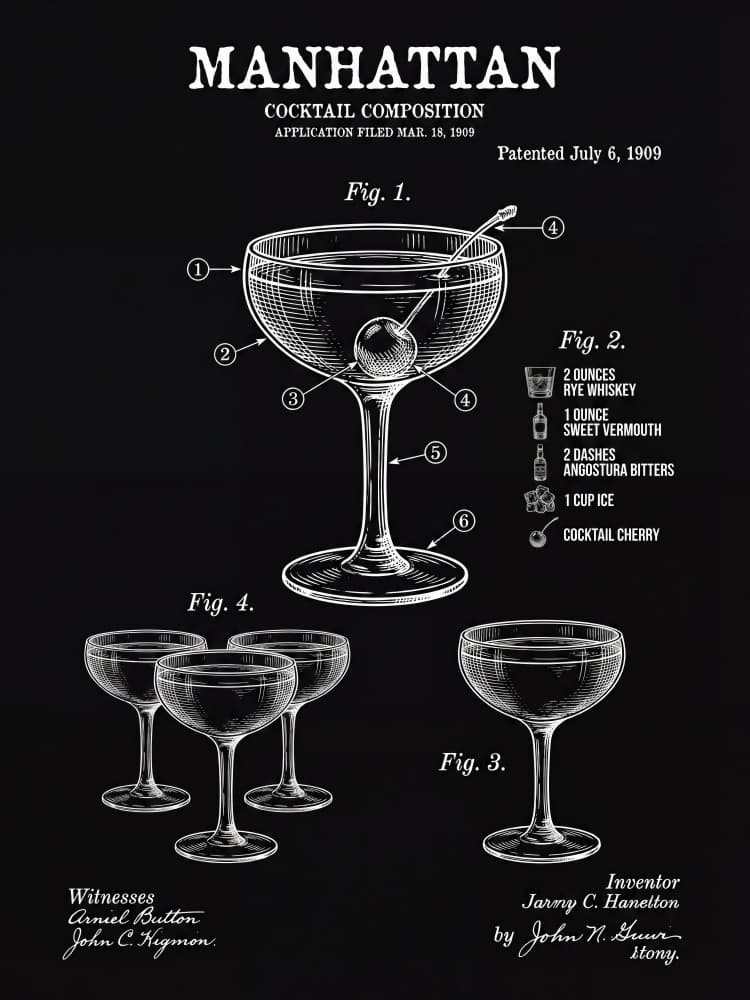 Manhattan Cocktail Diagram