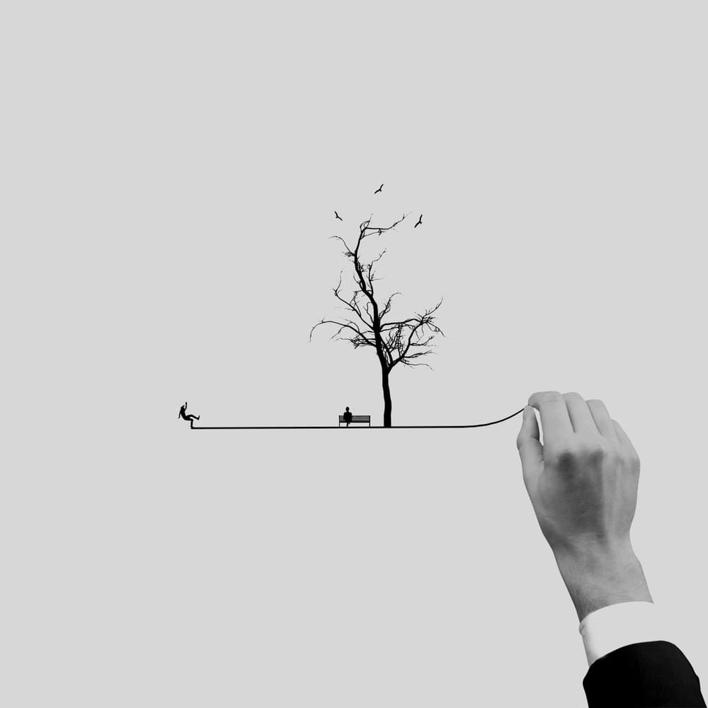 Hand Drawing A Scene by Hadi Malijani (Malenjani) — canvas wall art