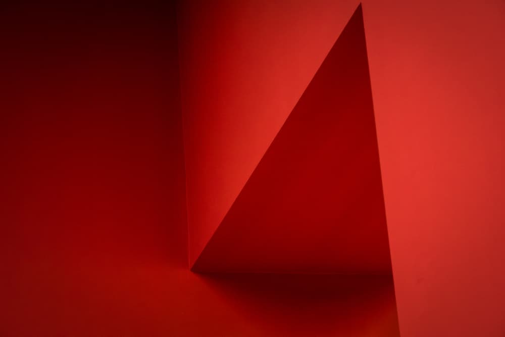 Vivid Red Geometry by Heike Wolters-Wrase — canvas wall art