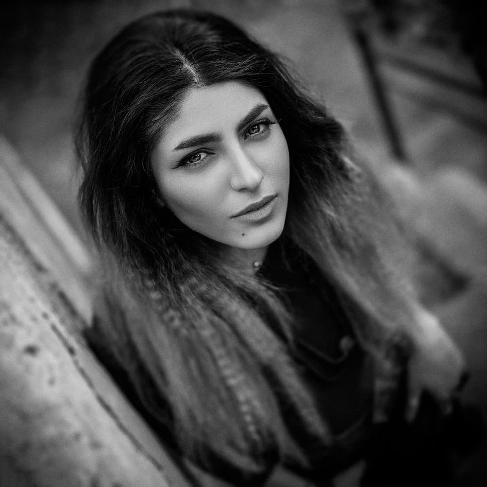 Intense Gaze Portrait by Amin Hamidnezhad — canvas wall art