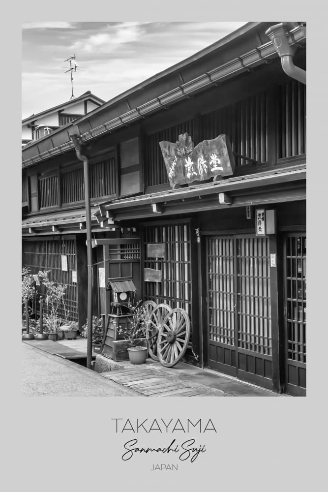 Traditional Takayama Street by Melanie Viola — canvas wall art