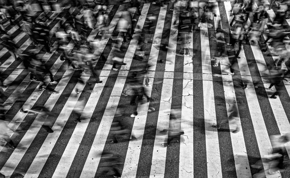 Blurred Urban Movement by carlo borgatelli — canvas wall art