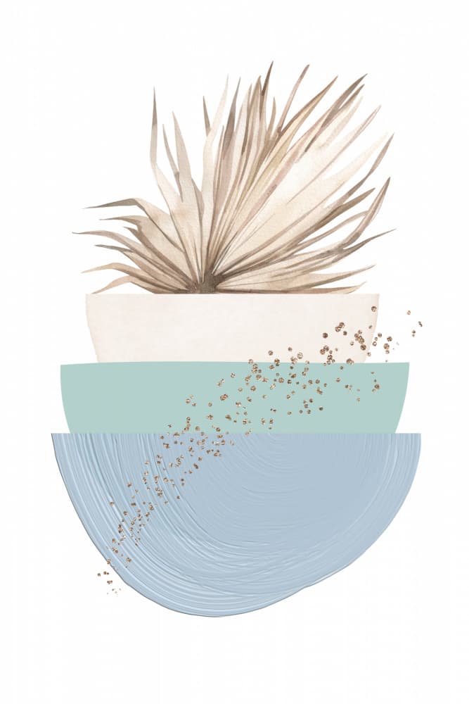Boho Botanical Stacks by Sally Ann Moss — canvas wall art