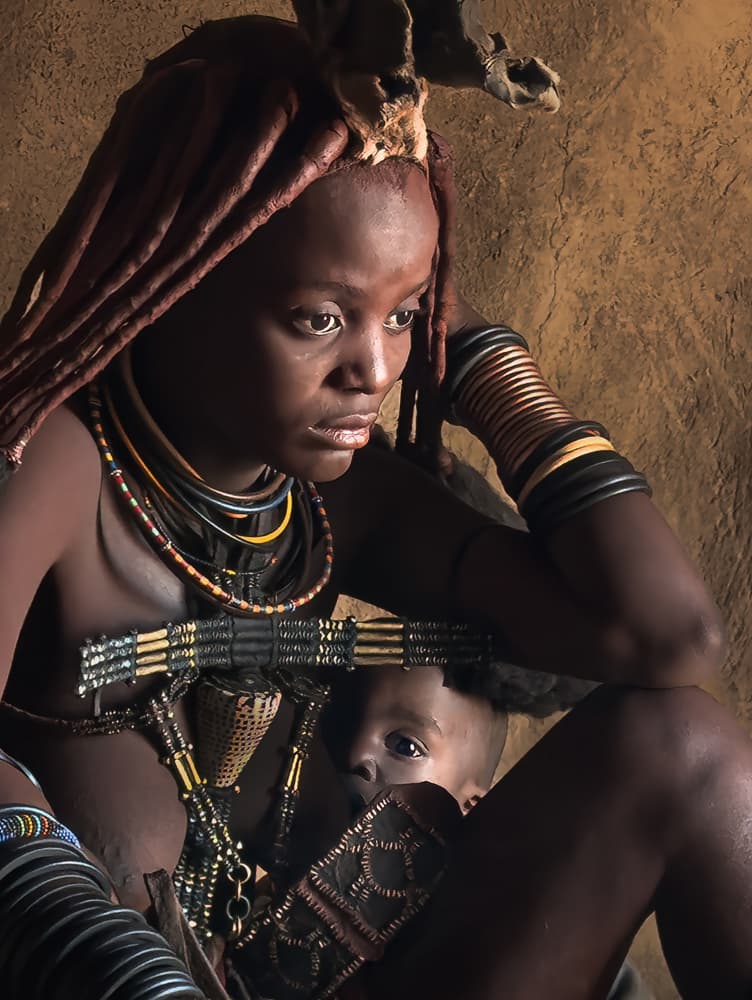 Himba Mother And Child by Yun Gong — canvas wall art
