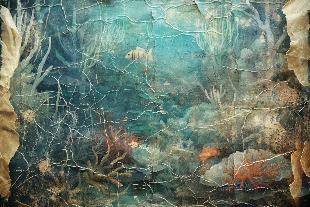 Tranquil Vintage Reef by Rafal Kulik — canvas wall art