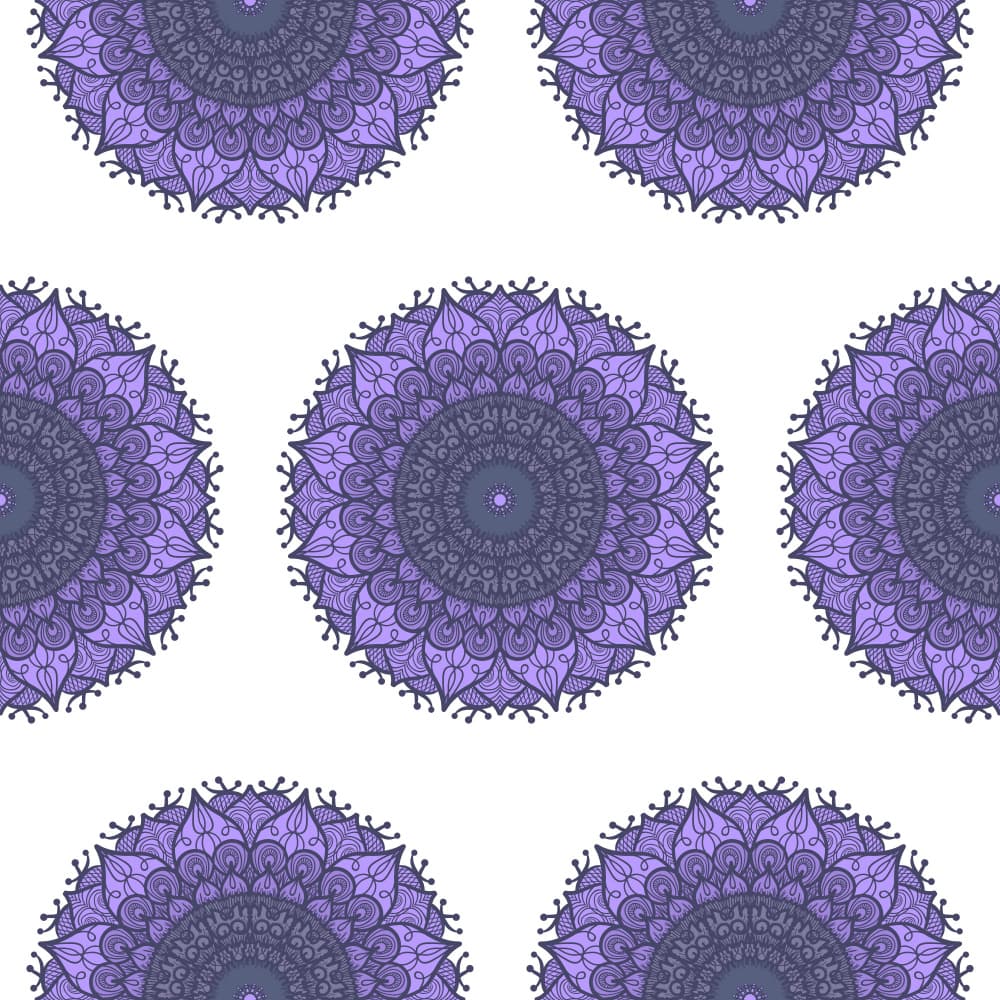 Intricate Purple Mandalas by Marika Barsrsind — canvas wall art