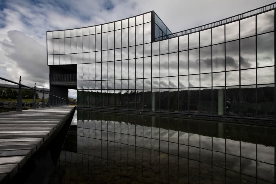Curved Glass Reflection by Bragi Ingibergsson - BRIN — canvas wall art