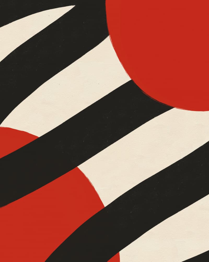 Bold Red Geometric by Deepthi s — canvas wall art