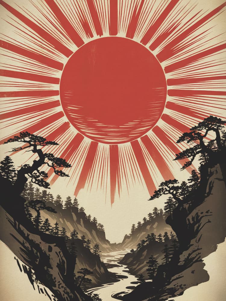 Rising Sun River Valley by Andreas Magnusson — canvas wall art