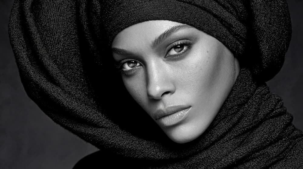 Striking Headwrap Portrait by DDiArte — canvas wall art