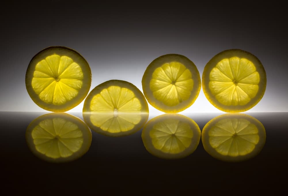 Glowing Lemon Slices by Wieteke de Kogel — canvas wall art