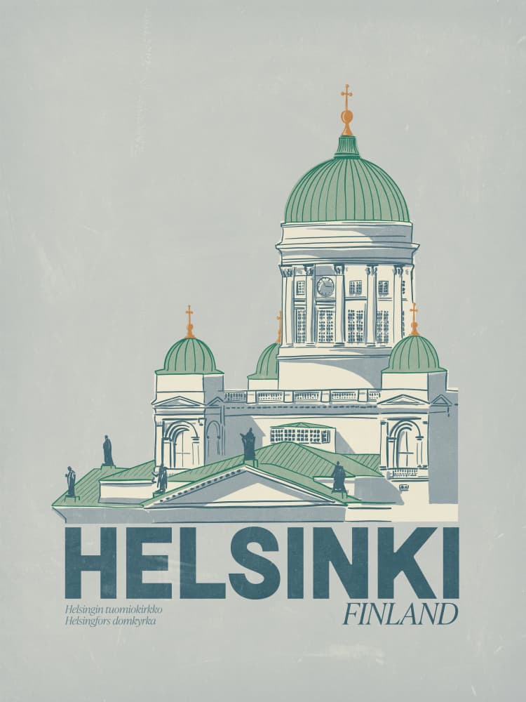 Iconic Helsinki Cathedral by Alexandra Weise — canvas wall art