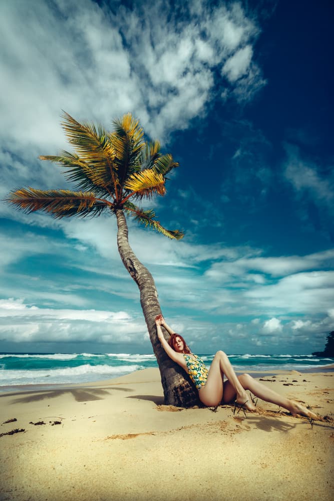 Paradise Beach Woman by Ruslan Bolgov — canvas wall art