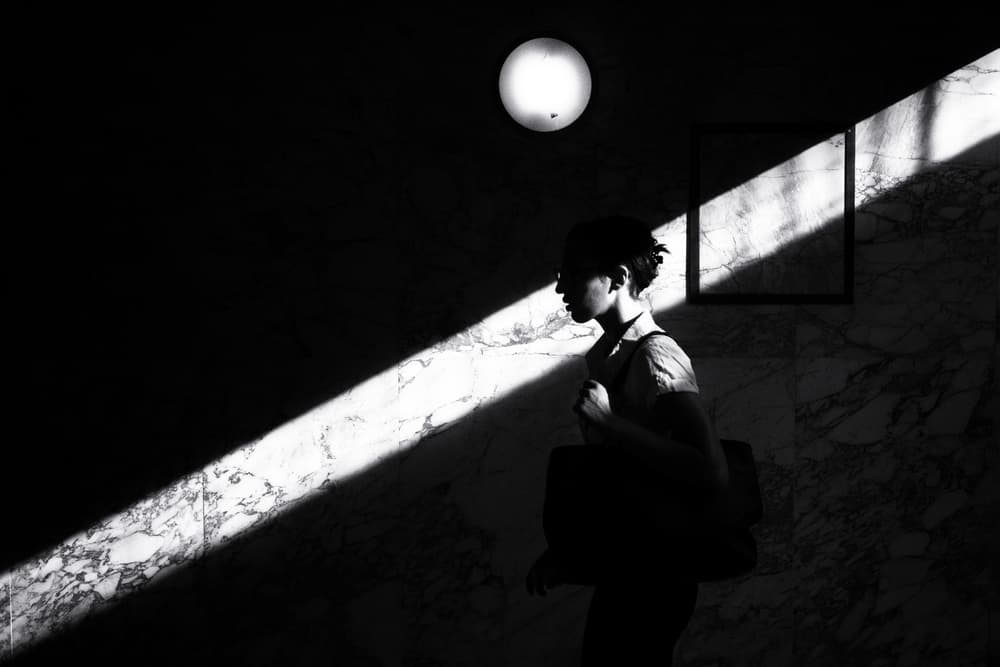 Woman in Diagonal Light by Massimo Della Latta — canvas wall art