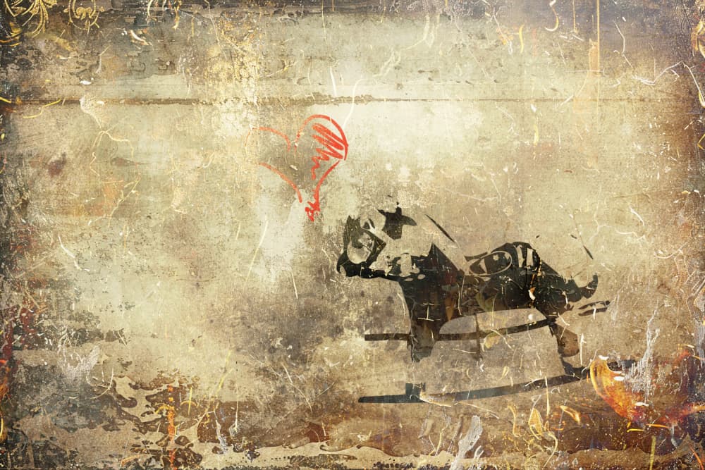 Childhood Rocking Horse Heart by Rafal Kulik — canvas wall art