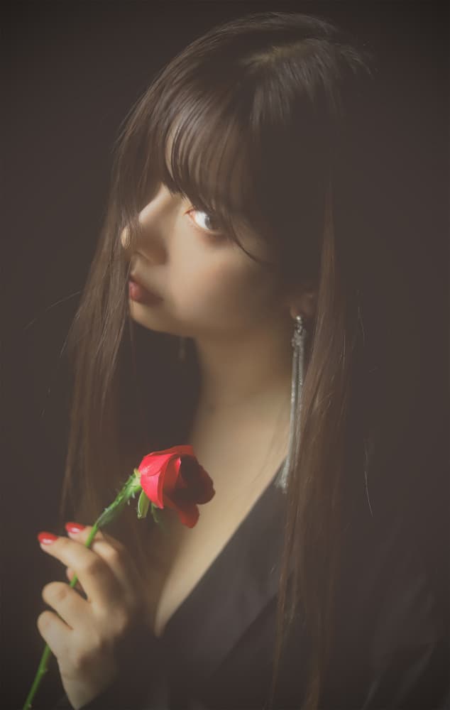 Red Rose Gaze by Blue_Rose — canvas wall art