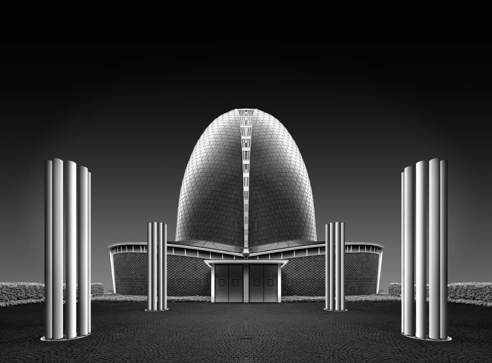 Modern Dome Church by jordiegeatorrent — canvas wall art