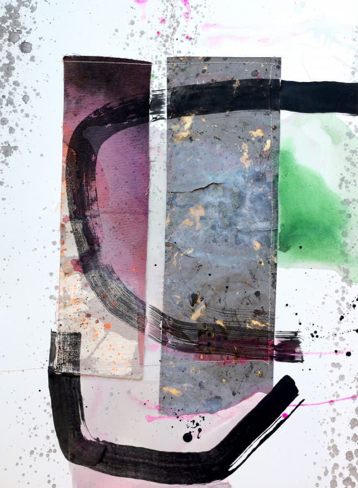 Textured Abstract Collage by POOVI ART — canvas wall art