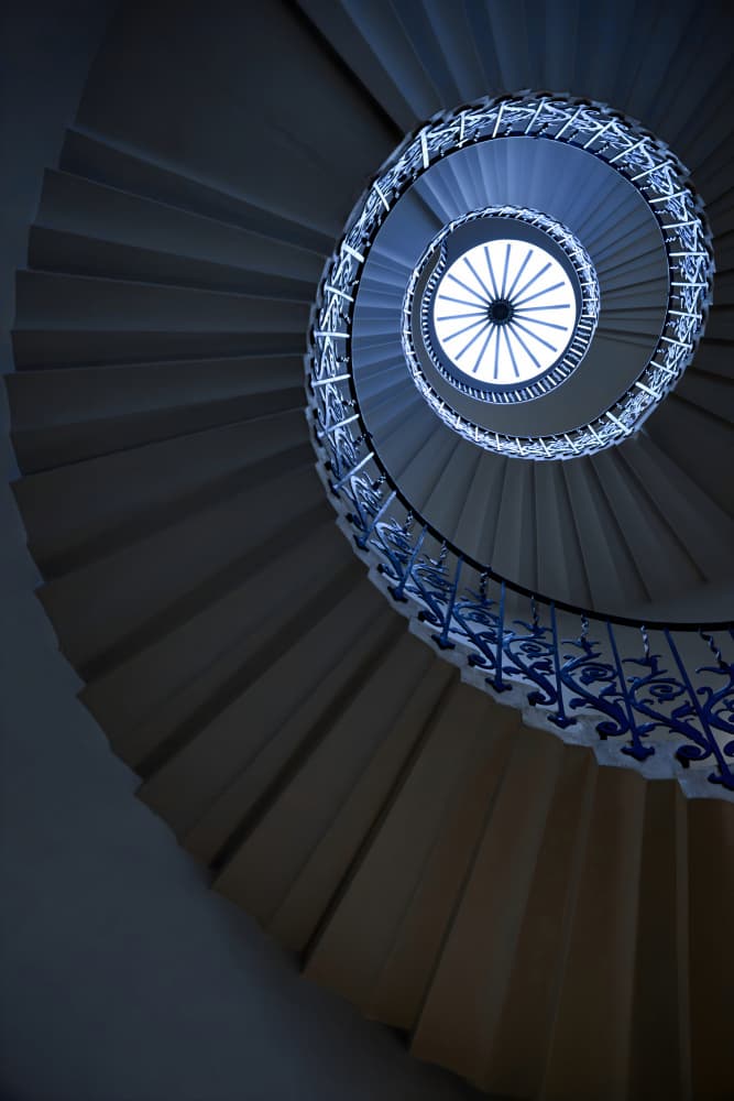 Grand Spiral Staircase by Debarshi Mukherjee — canvas wall art