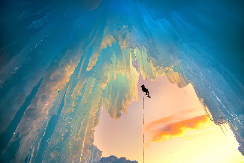 Ice Cave Adventure by Lior Yaakobi — canvas wall art