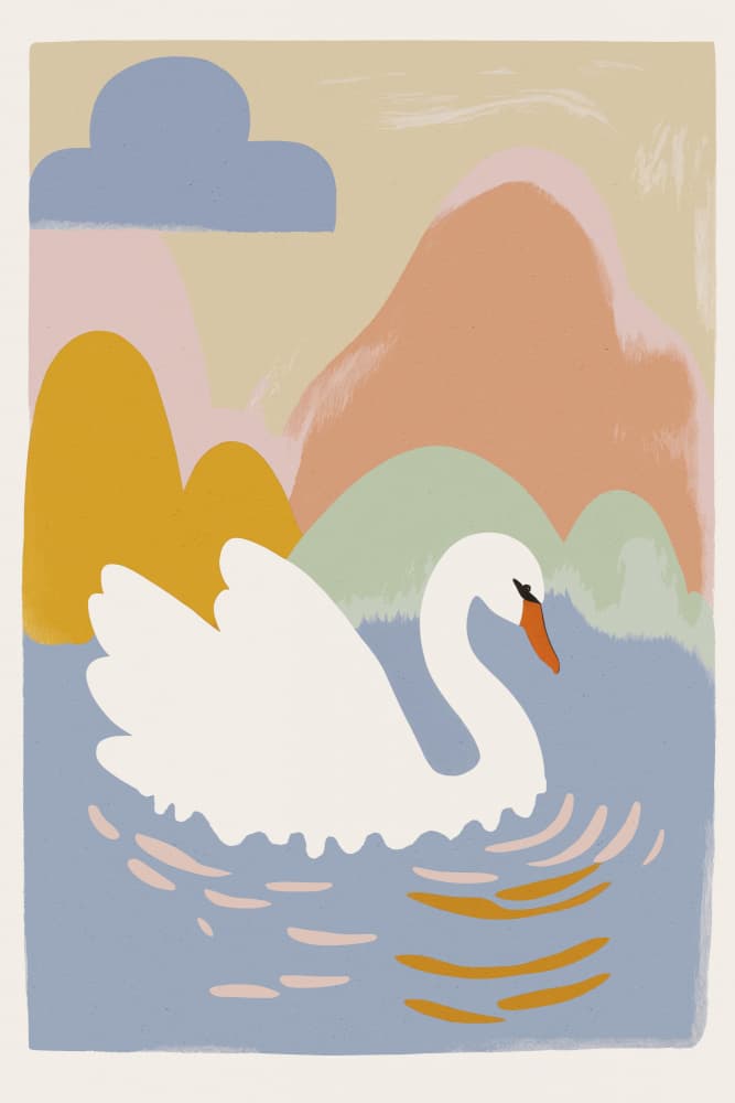 Swan's Dreamscape by Treechild — canvas wall art