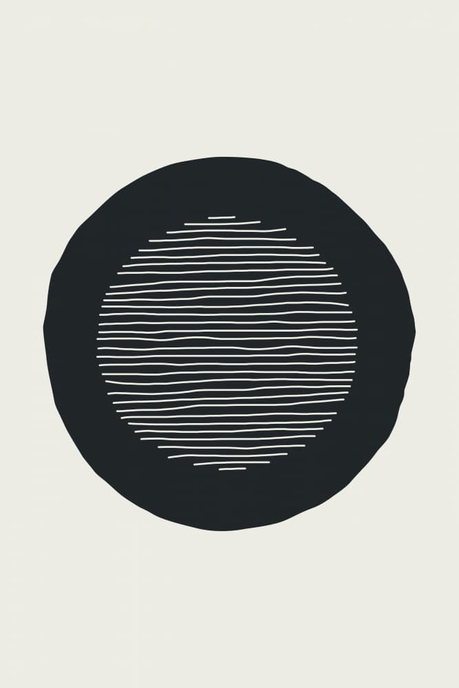 Abstract Line Circle by jay stanley — canvas wall art