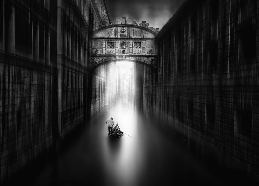 Venice Canal Light by Fran Osuna — canvas wall art