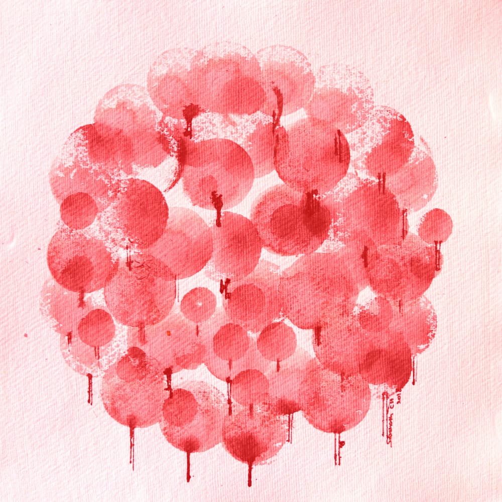 Dripping Red Trees by Santhosh ch — canvas wall art