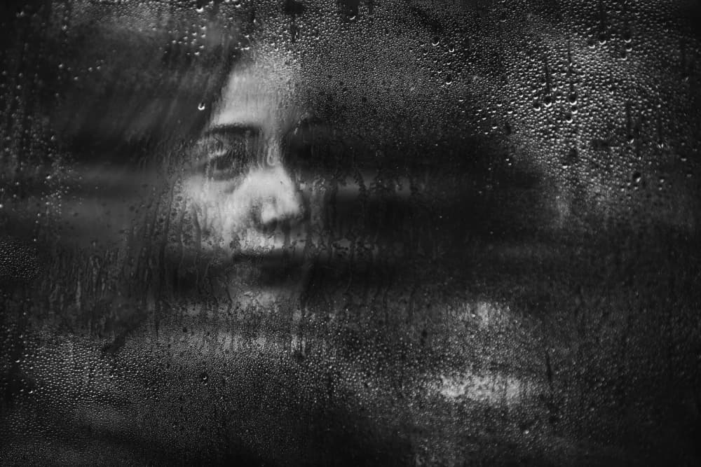 Wet Window Portrait by Ummu Nisan Kandilcioglu — canvas wall art