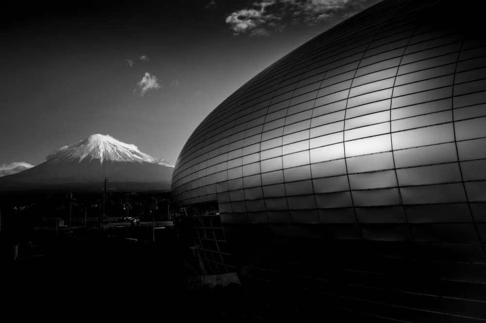 Fuji Reflected Modern Curves by YUTAKA KURAHASHI — canvas wall art