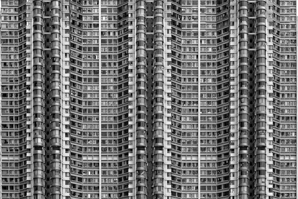 Geometric City Facade by Stefan Schilbe — canvas wall art