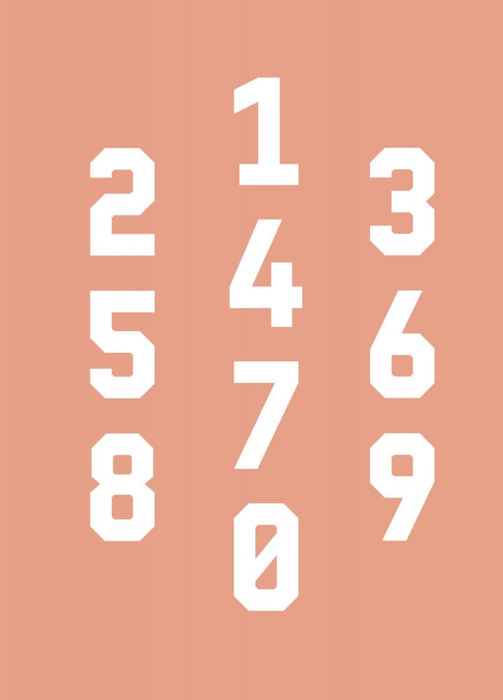 Modern Numeric Design by kathrinmay — canvas wall art