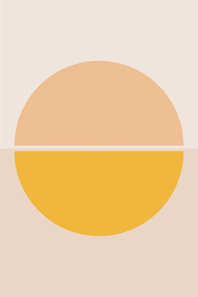 Peach Yellow Horizon by Oju Design — canvas wall art
