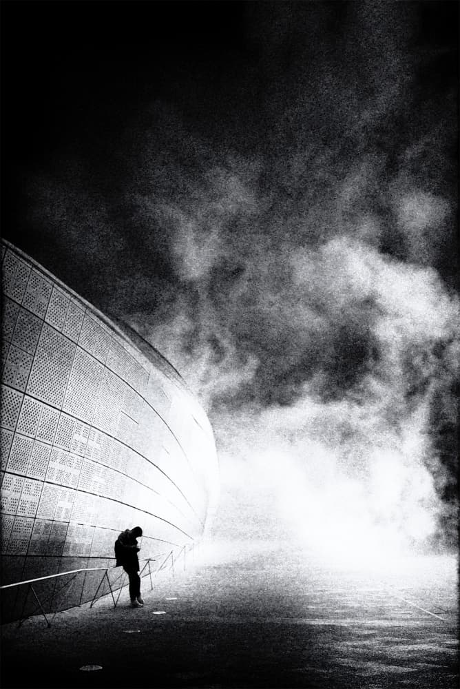 Foggy Urban Solitude by Parole Kim — canvas wall art