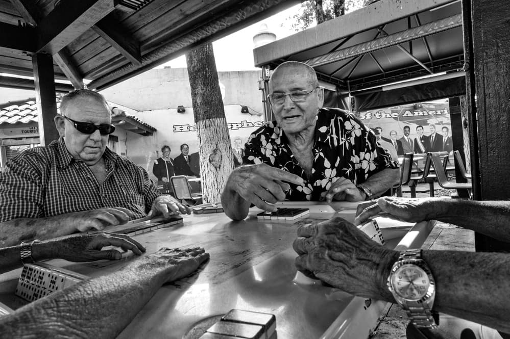 Men Playing Dominoes by Alfred Forns — canvas wall art