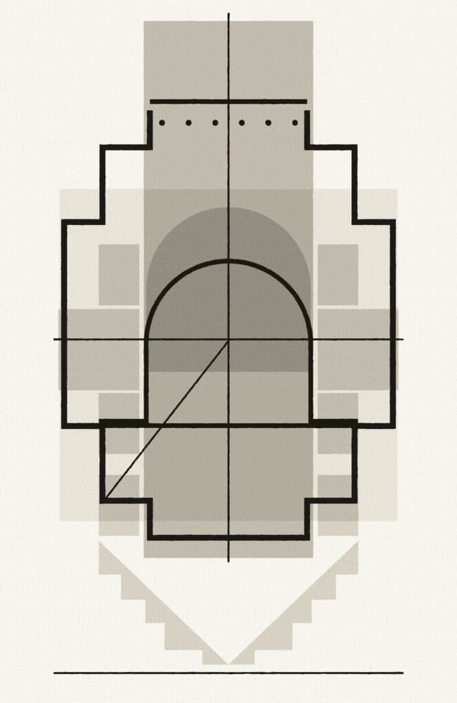 Classical Basilica Plan by Rafa Mateo — canvas wall art