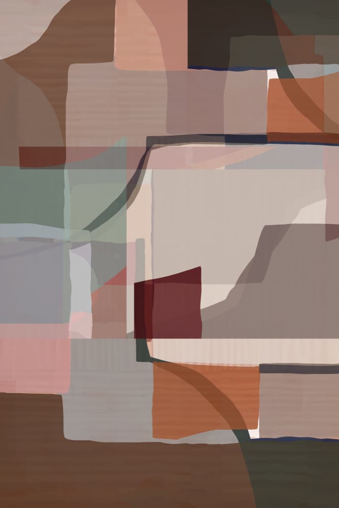 Soft Geometric Layers by cartissi — canvas wall art