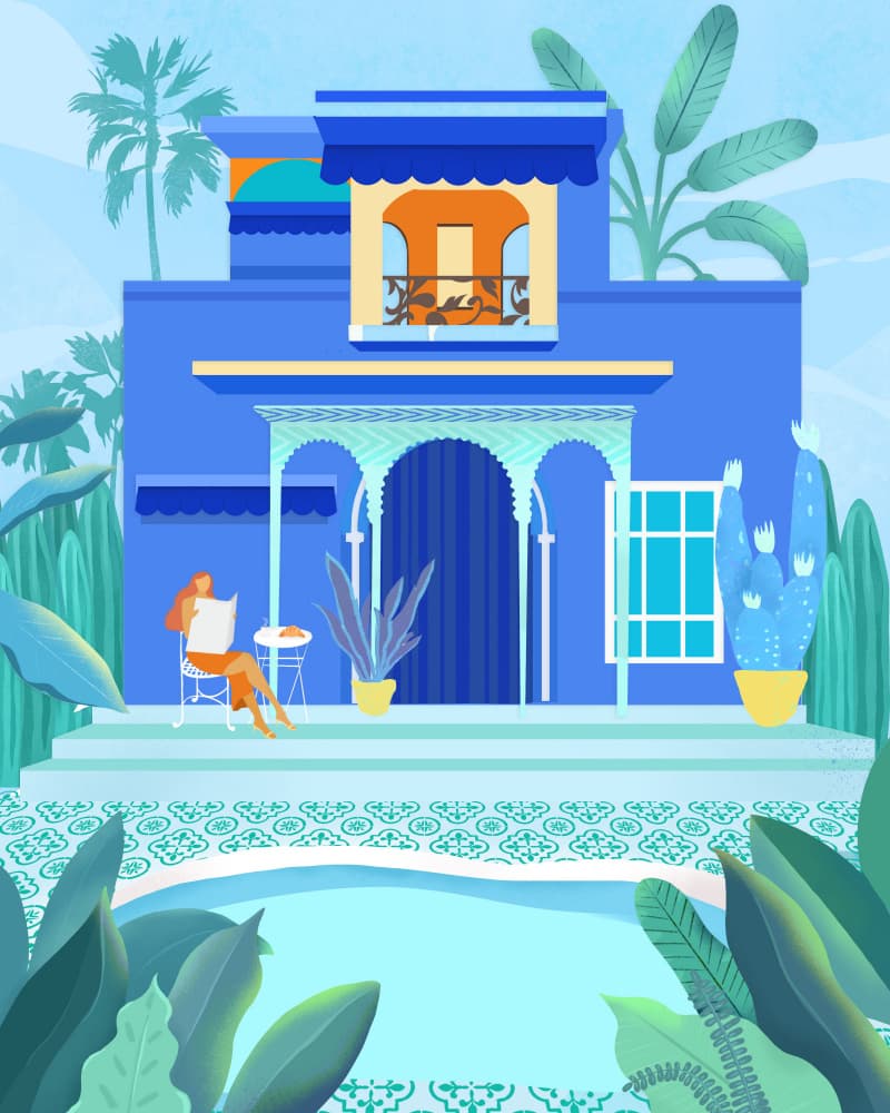 Blue Oasis by Petra Lizde — canvas wall art