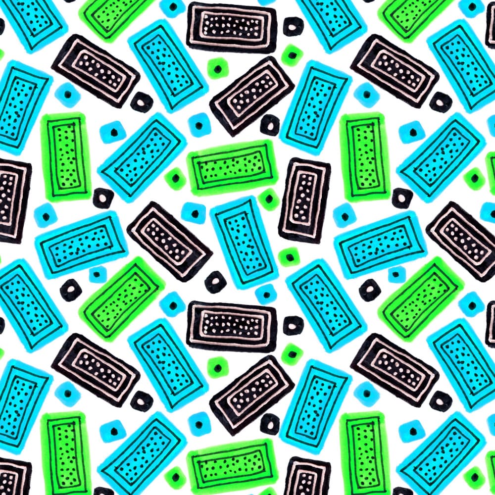 Vibrant Geometric Pattern by Michele Channell — canvas wall art