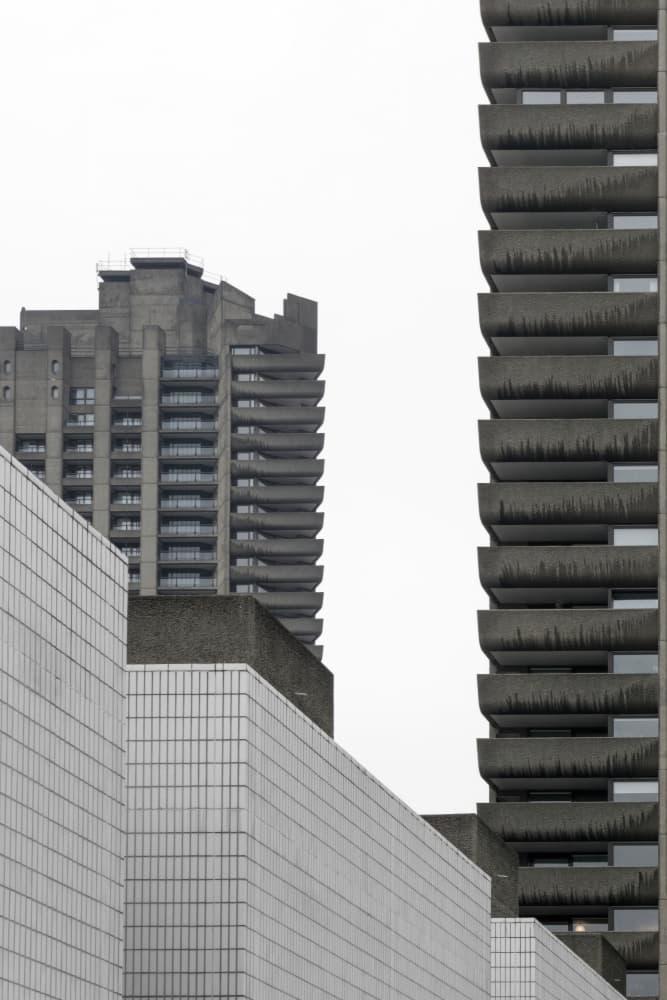 Brutalist City Towers by Minorstep — canvas wall art
